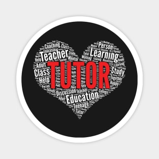 Tutor Heart Shape Word Cloud Design design Magnet